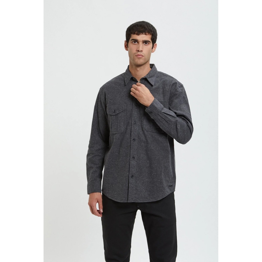 Filson Men's 100% Cotton Alaskan Guide Shirt Flannel Button Down‎ Heather Grey L